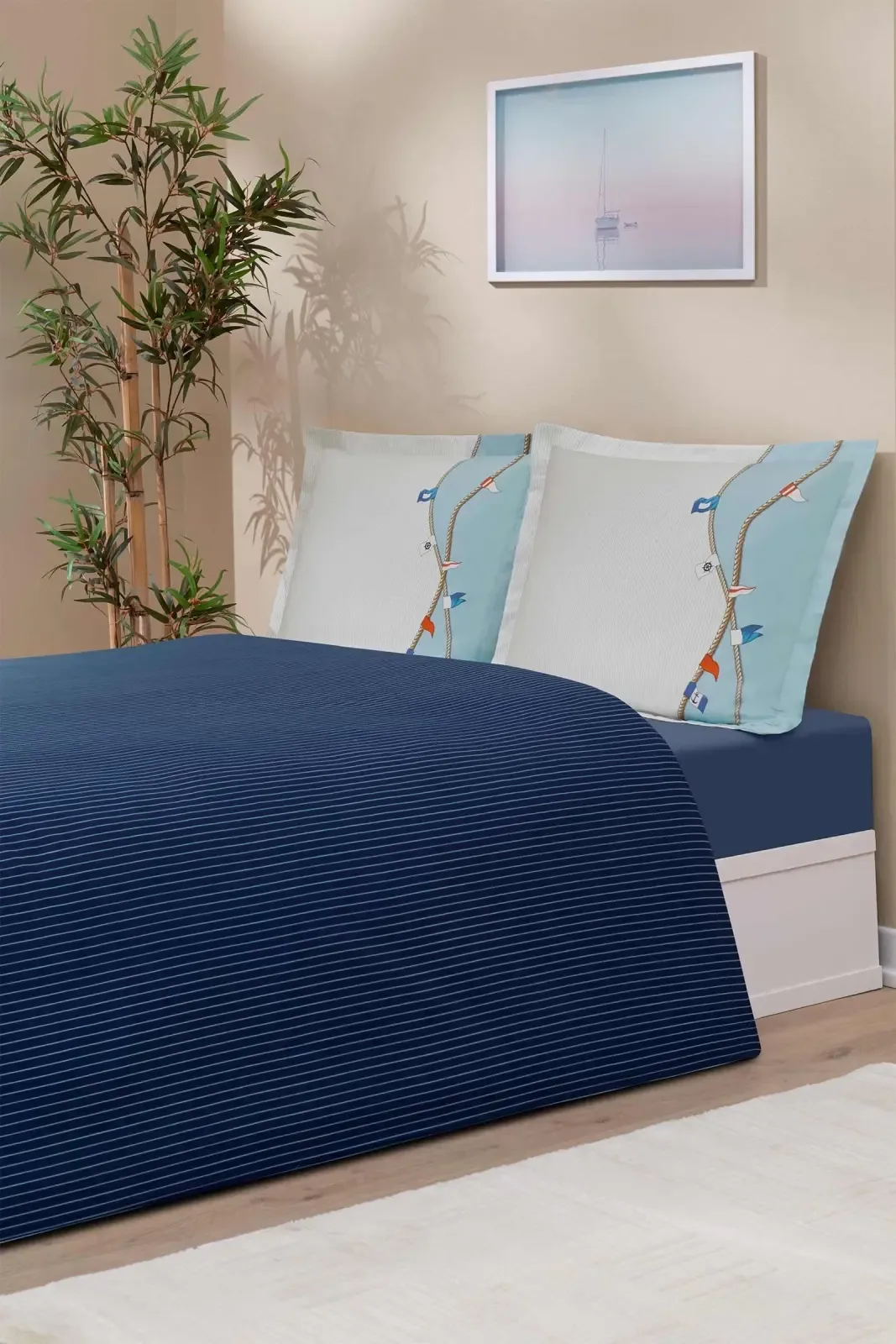 Özdilek Flag Line Lastikli Çarşaf King Size Nevresim Takımı - görsel 3