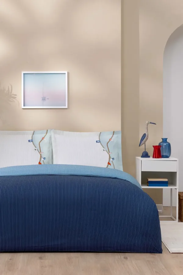 Özdilek Flag Line Lastikli Çarşaf King Size Nevresim Takımı