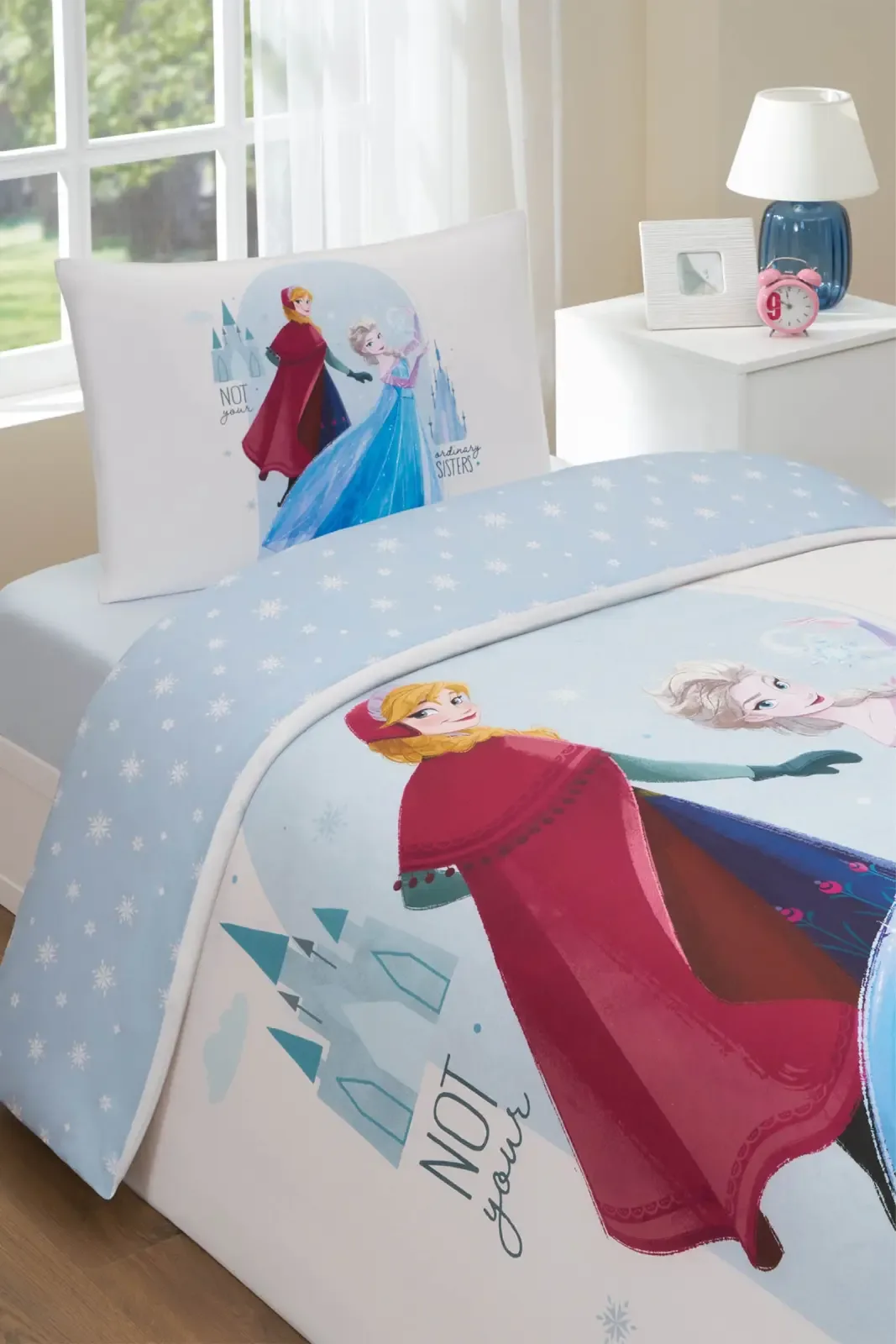 Özdilek Frozen Elsa Anna Tek Kişilik Disney Lisanslı Lastikli Çocuk Nevresim Takımı - görsel 3