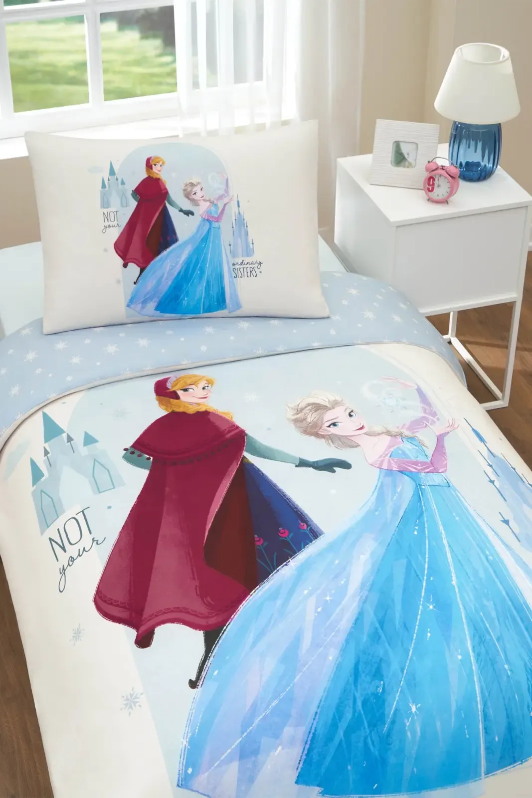 Özdilek Frozen Elsa Anna Tek Kişilik Disney Lisanslı Lastikli Çocuk Nevresim Takımı - görsel 2