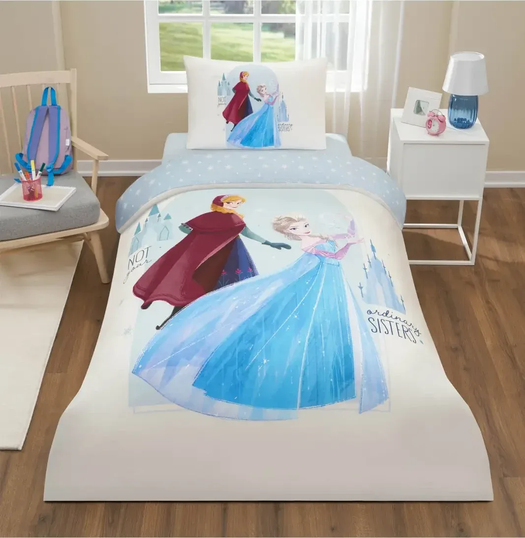 Özdilek Frozen Elsa Anna Tek Kişilik Disney Lisanslı Lastikli Çocuk Nevresim Takımı - görsel 4