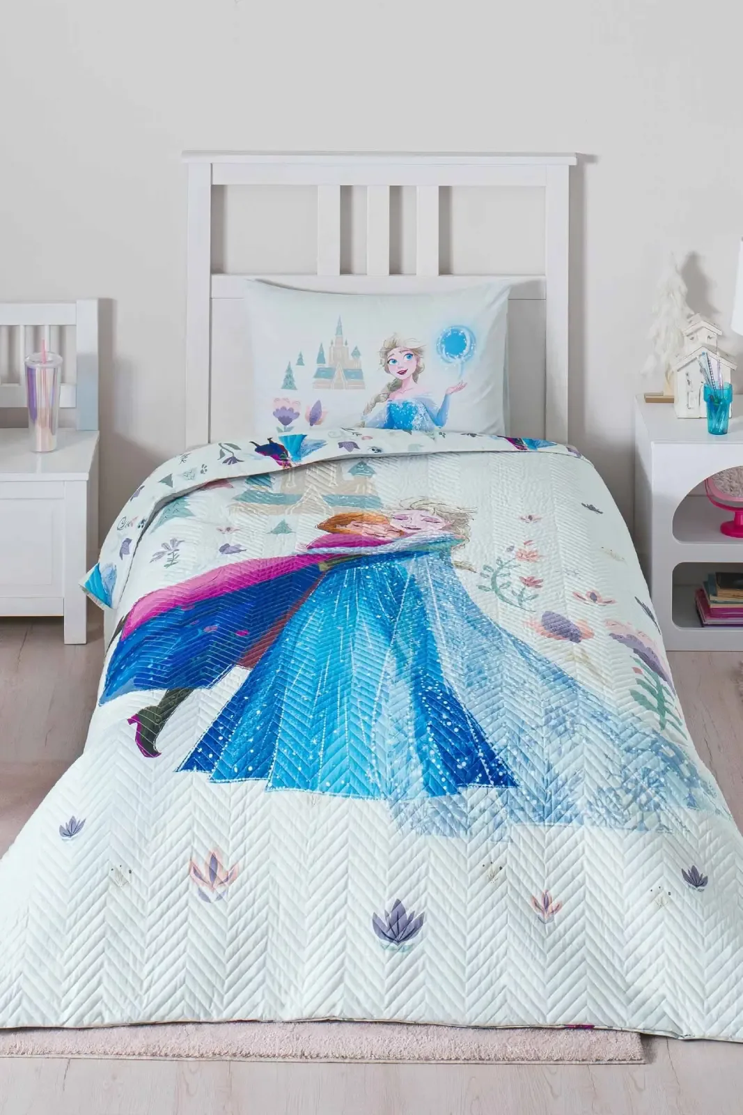 Özdilek Frozen Love Disney Lisanslı Kapitoneli Tek Kişilik Çocuk Nevresim Takımı - görsel 4