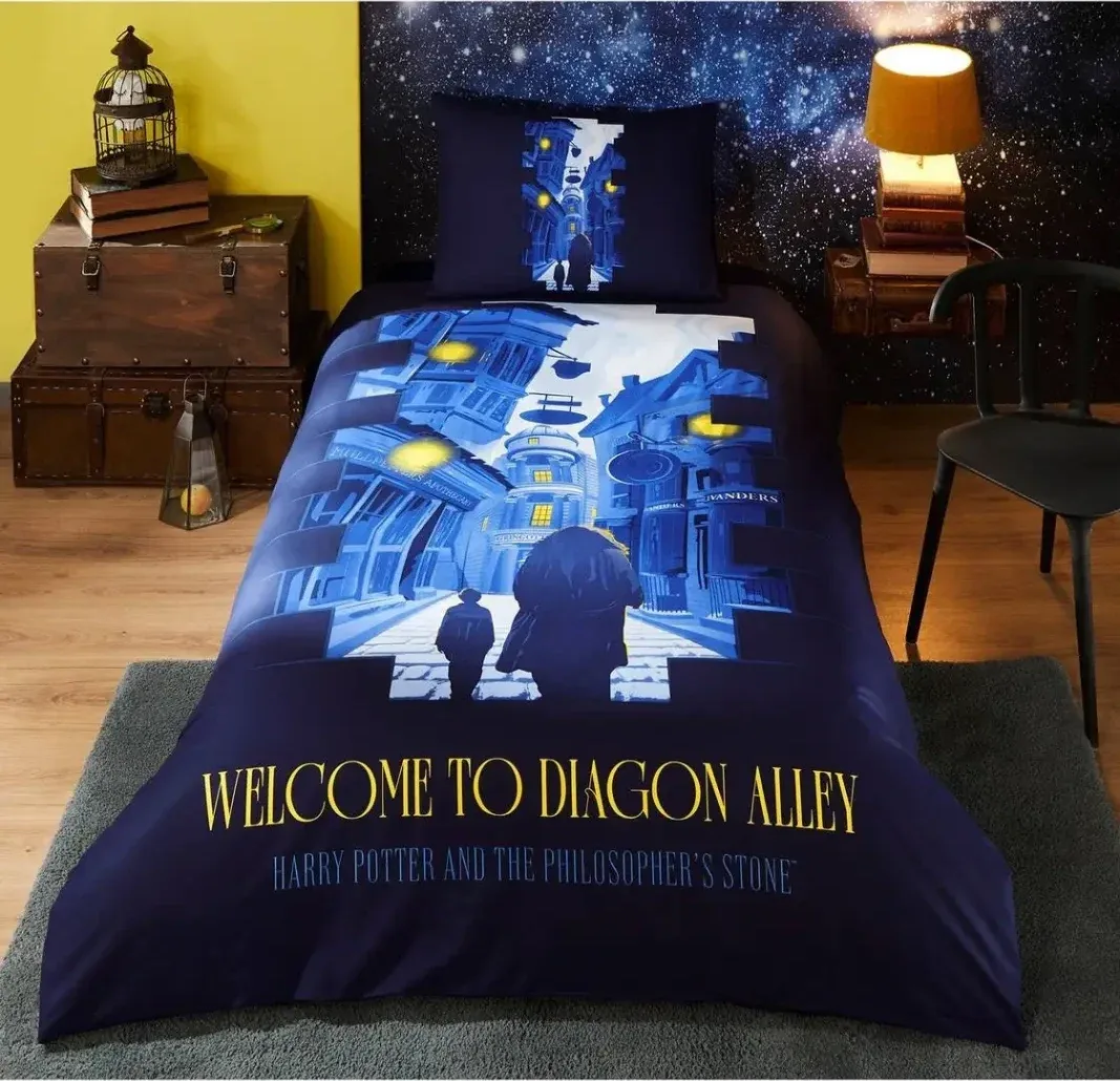 Özdilek Harry Potter Alley Tek Kişilik Lisanslı Lastikli Çocuk Nevresim Takımı - görsel 4
