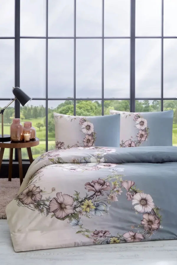 Özdilek Hibiscus Tek Kişilik Soft Life Saten Nevresim Takımı