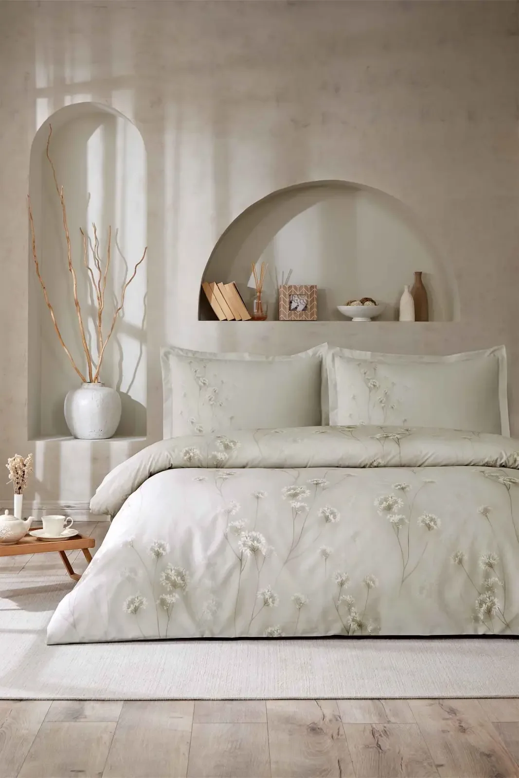 Özdilek Michelia King Size Lastikli Çarşaf Nevresim Takımı
