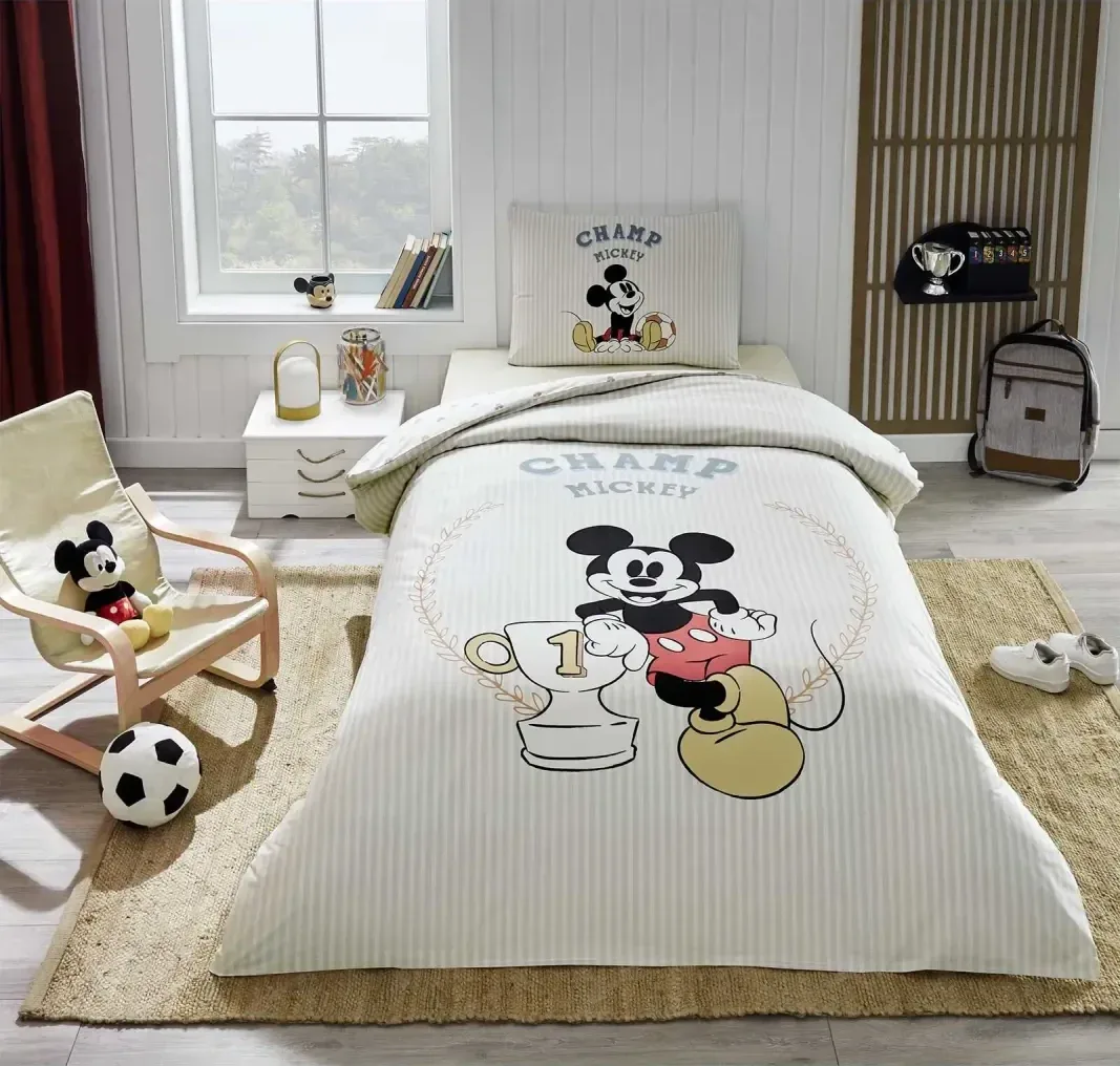 Özdilek Mickey Mouse Championship Tek Kişilik Disney Lisanslı Lastikli Çocuk Nevresim Takımı - görsel 4
