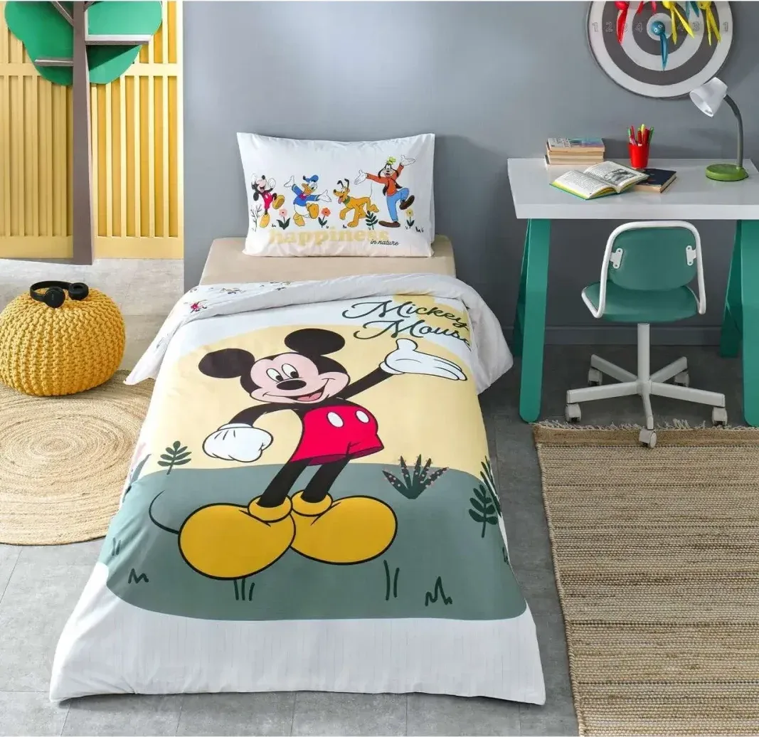 Özdilek Mickey Mouse Nomadic Tek Kişilik Disney Lisanslı Lastikli Çarşaf Çocuk Nevresim Takımı - görsel 2