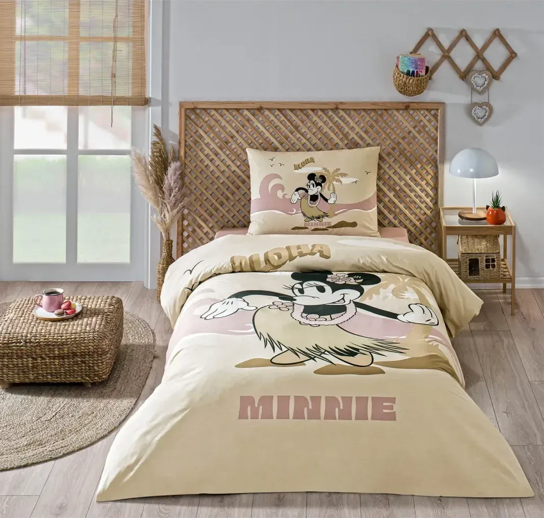 Özdilek Minnie Mouse Island Tek Kişilik Disney Lisanslı Lastikli Çocuk Nevresim Takımı - görsel 4
