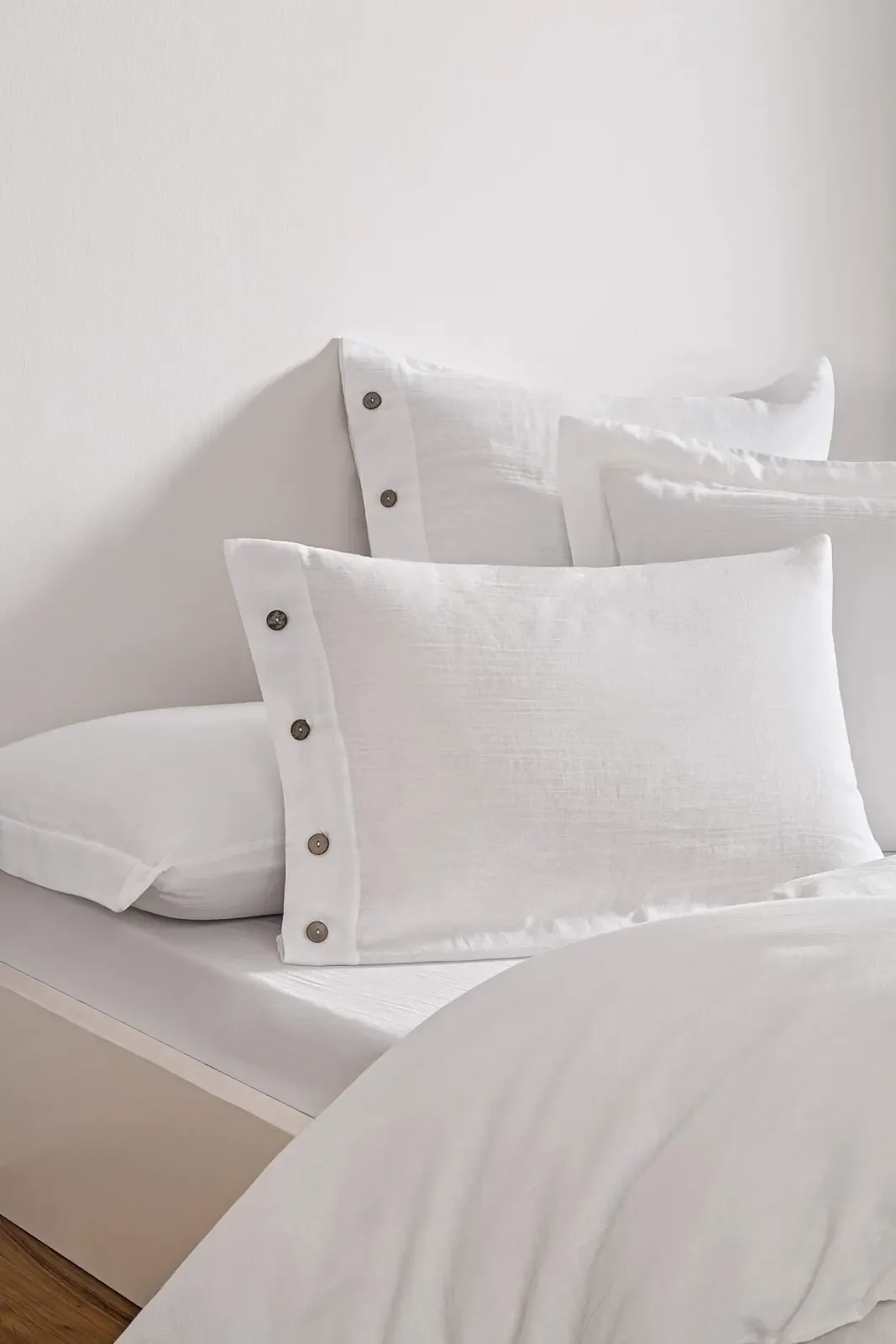 Özdilek Nadia King Size Muslin Nevresim Takımı Beyaz - görsel 3