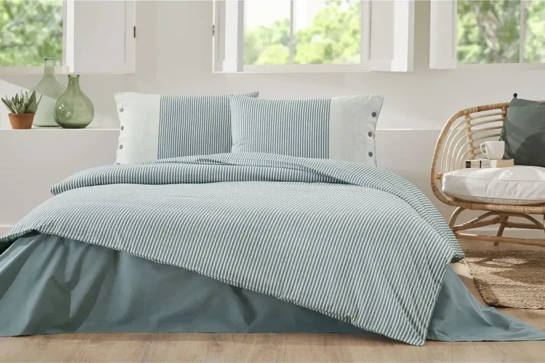 Özdilek Natural Line King Size Nevresim Takımı Mavi - görsel 4