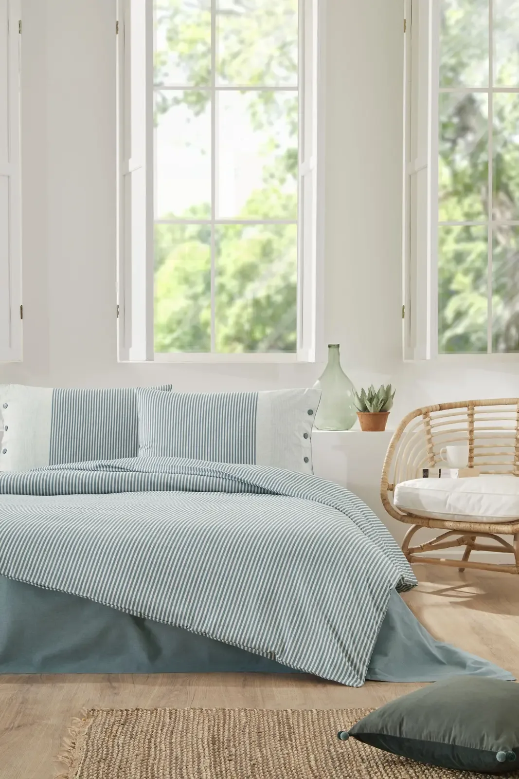Özdilek Natural Line King Size Nevresim Takımı Mavi