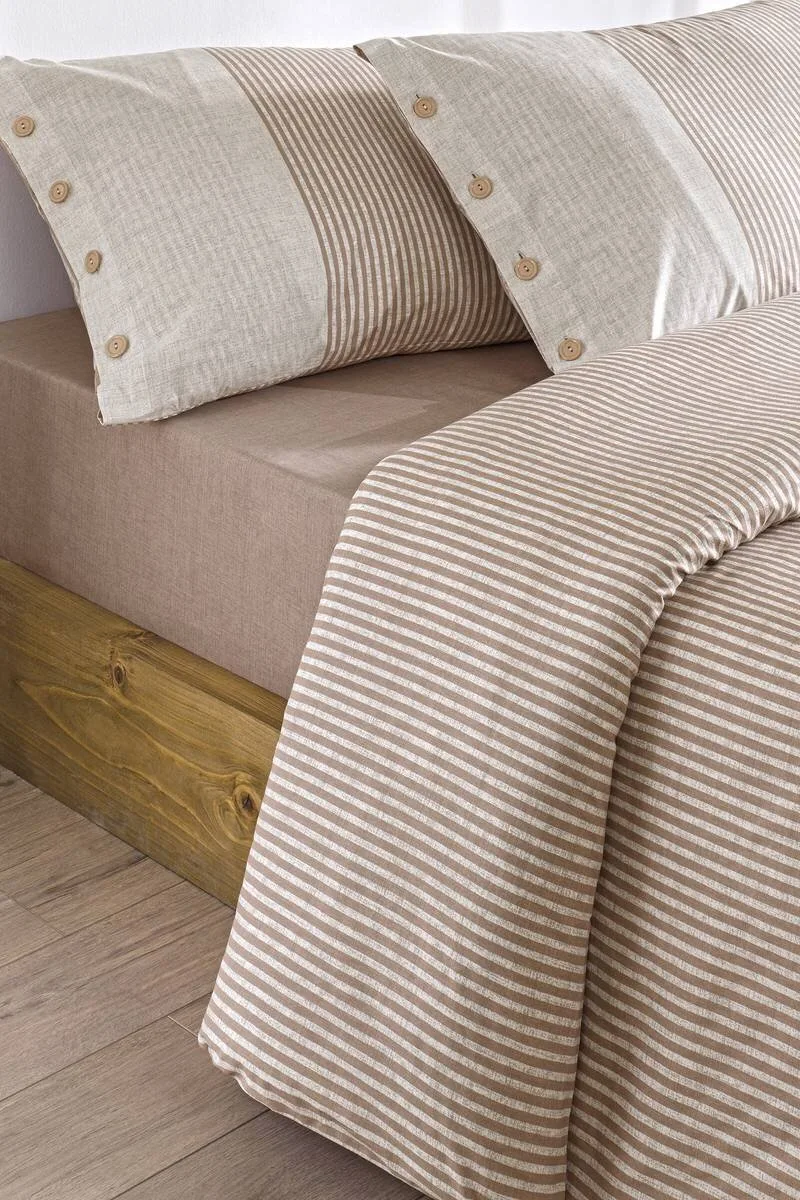 Özdilek Natural Line King Size Nevresim Takımı Somon - görsel 3