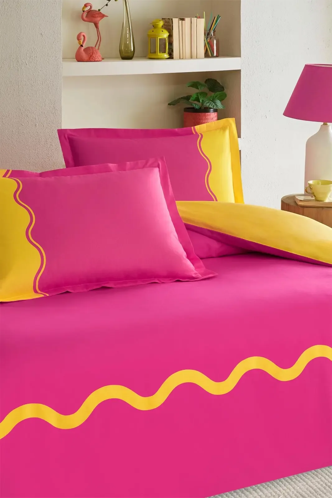 Özdilek Neon Wave Çift Kişilik Lastikli Çarşaf Nevresim Takımı - görsel 2