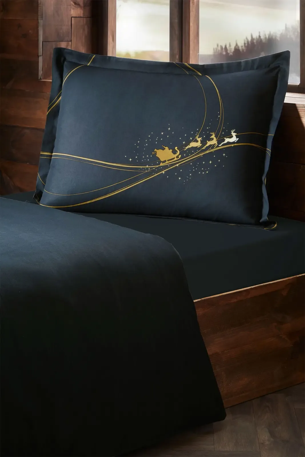 Özdilek Night Twinkle Tek Kişilik Lastikli Çarşaf Nevresim Takımı - görsel 2