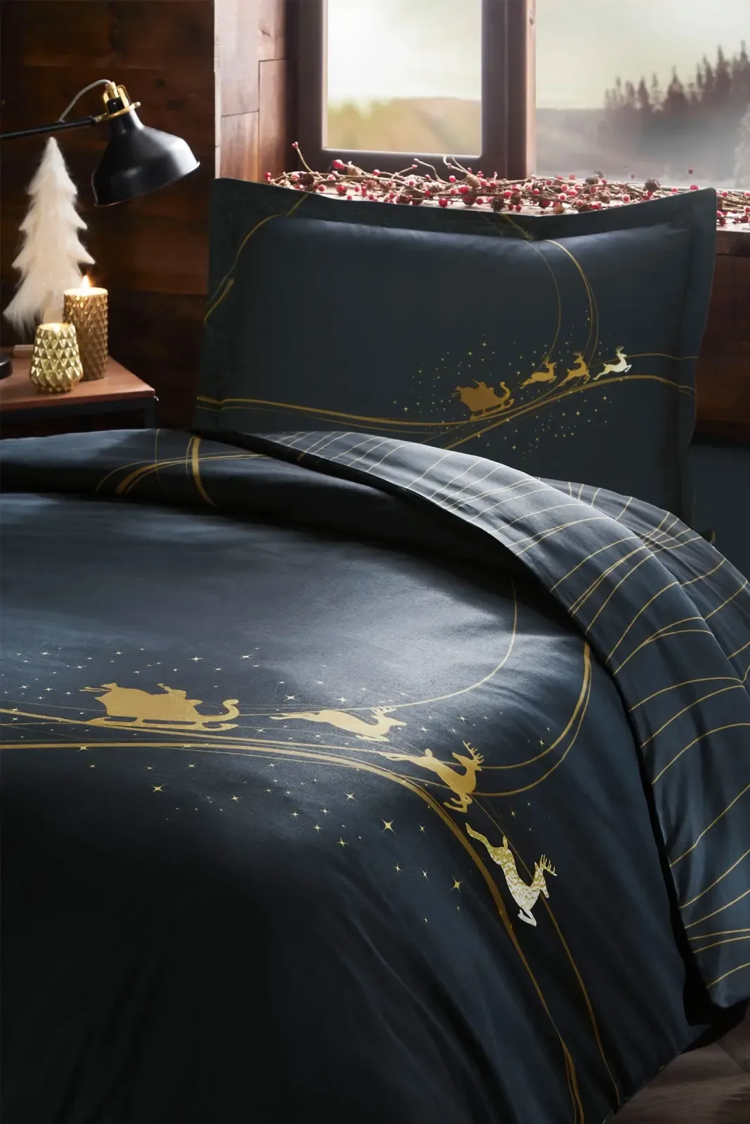 Özdilek Night Twinkle Tek Kişilik Lastikli Çarşaf Nevresim Takımı - görsel 3