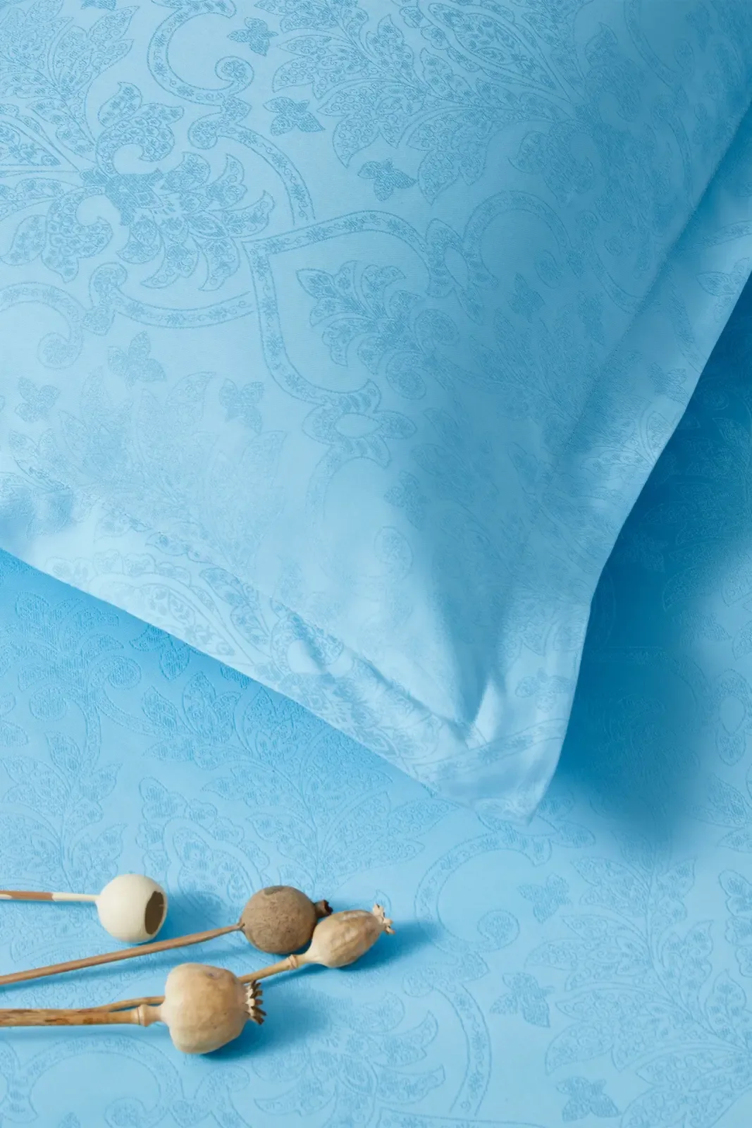 Özdilek Ornament Çift Kişilik Jakarlı Saten Nevresim Takımı Aqua - görsel 3
