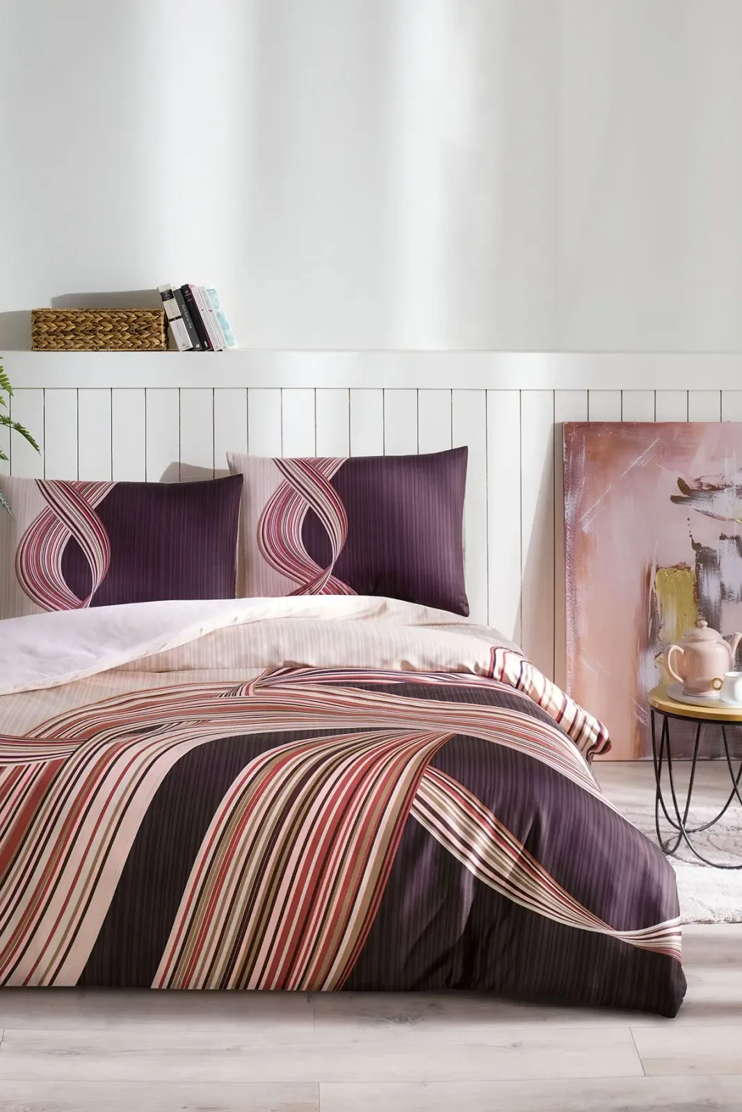 Özdilek Pink Wave Çift Kişilik Soft Life Saten Nevresim Takımı - görsel 2