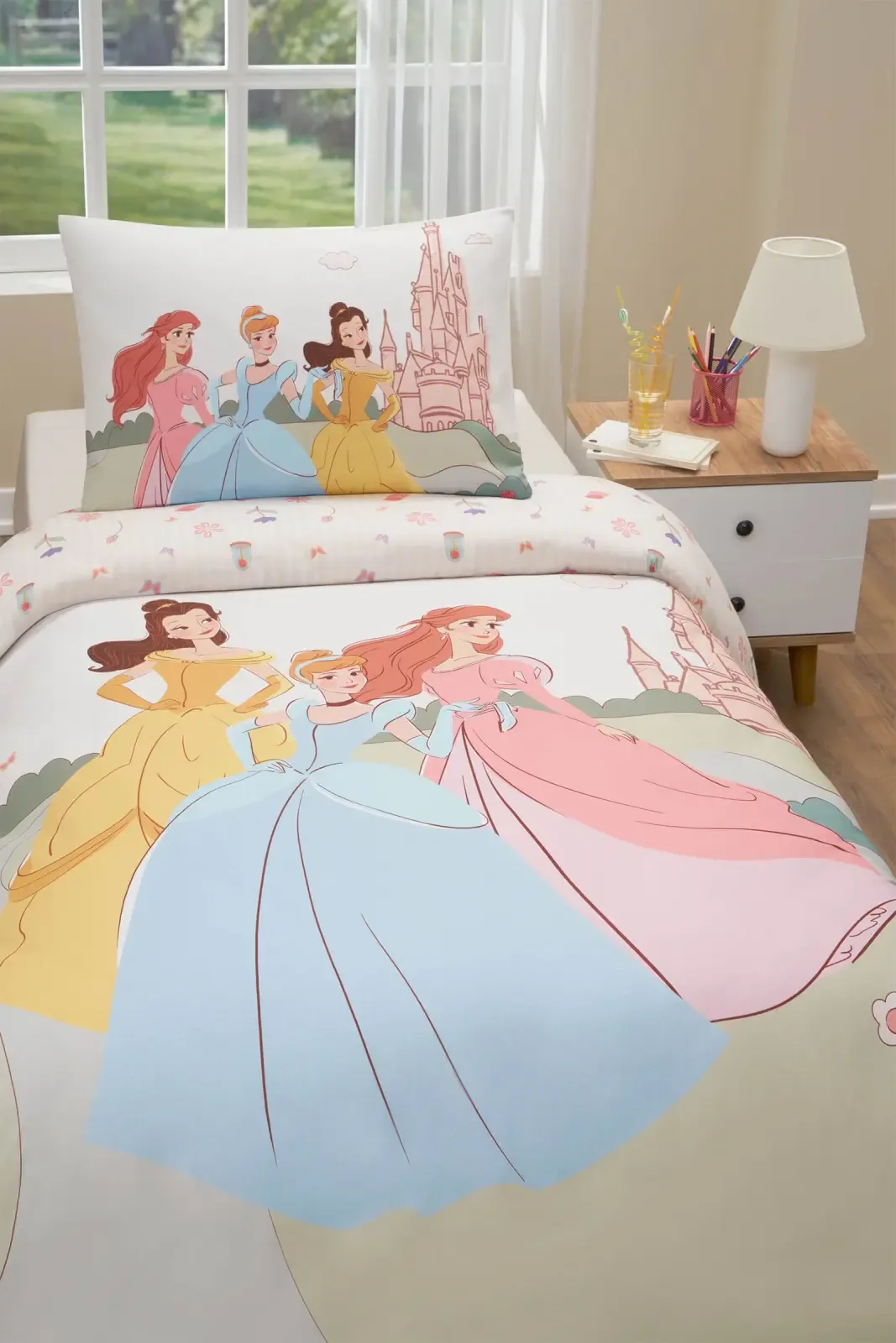 Özdilek Princess Vibes Tek Kişilik Disney Lisanslı Lastikli Çarşaf Çocuk Nevresim Takımı - görsel 2