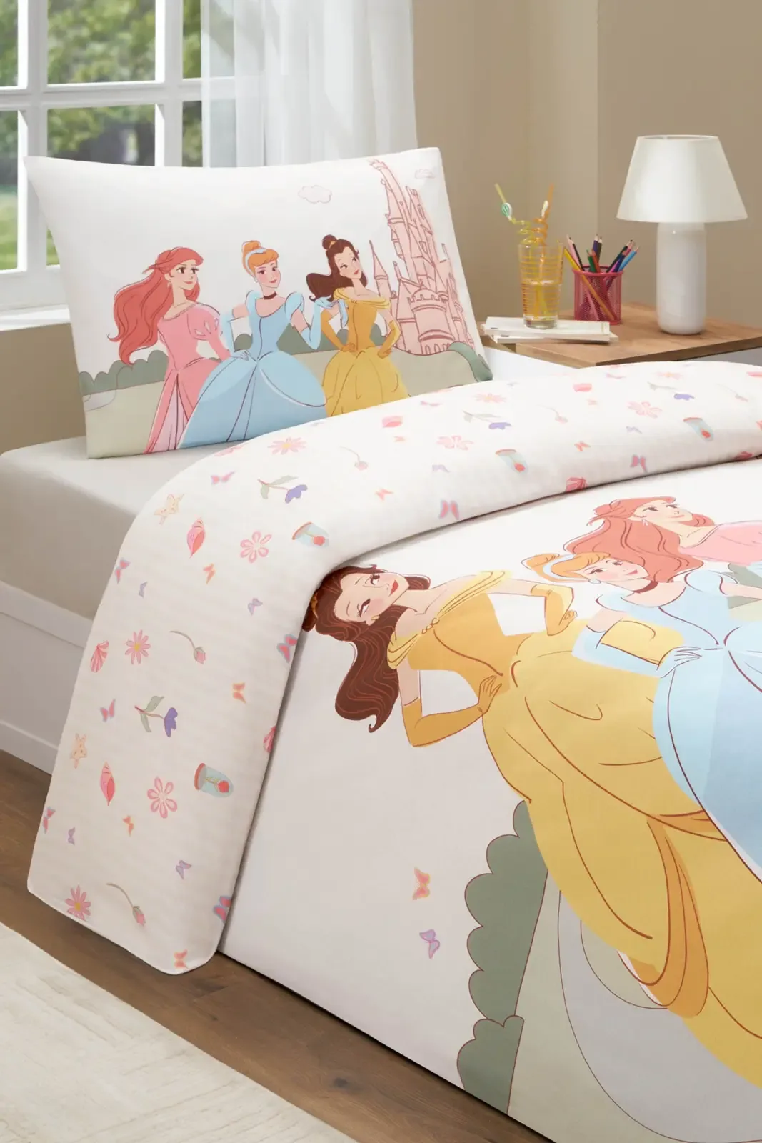 Özdilek Princess Vibes Tek Kişilik Disney Lisanslı Lastikli Çarşaf Çocuk Nevresim Takımı - görsel 3