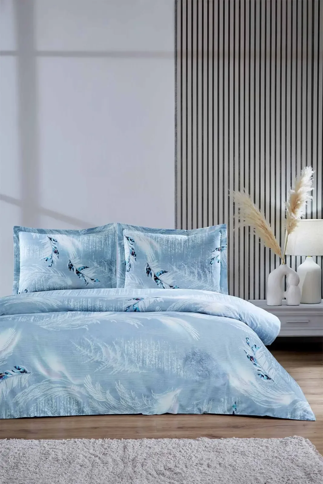 Özdilek Silver Snow Tek Kişilik Lastikli Çarşaf Nevresim Takımı