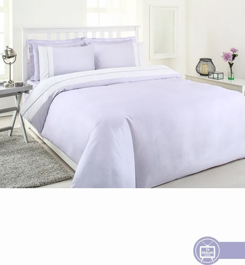Özdilek Soft Linen Çift Kişilik Saten Nevresim Takımı Lila - görsel 3