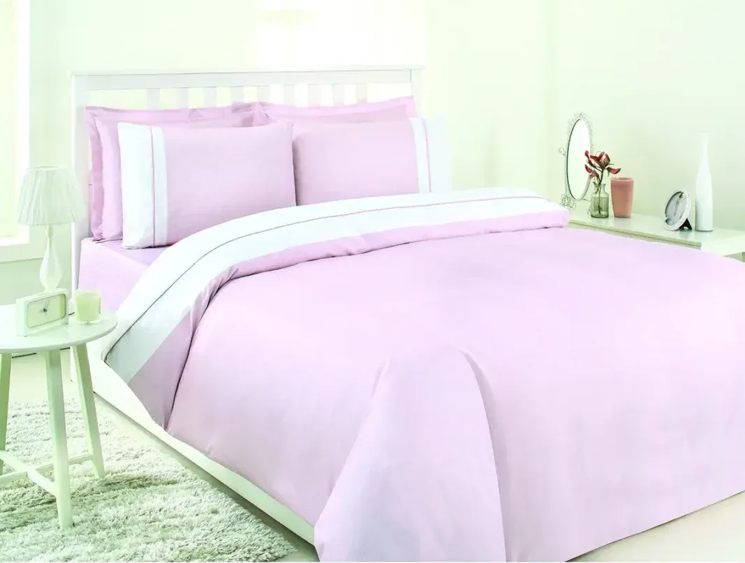 Özdilek Soft Linen Çift Kişilik Saten Nevresim Takımı Pembe - görsel 2