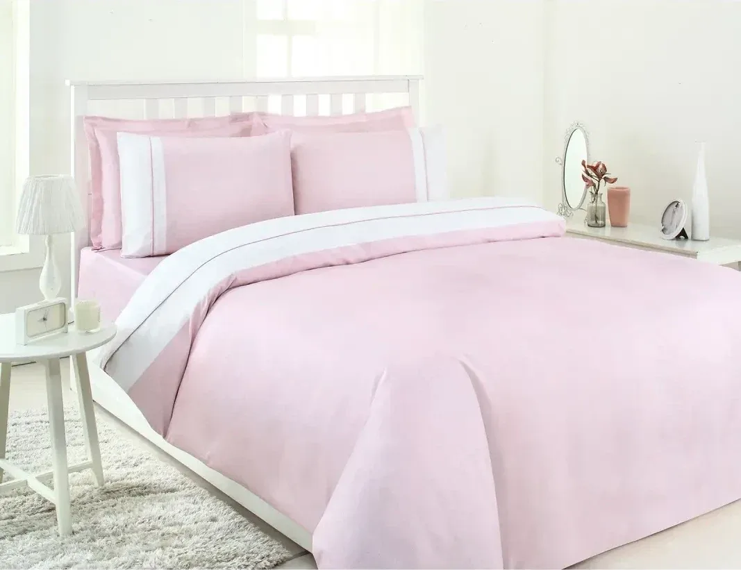 Özdilek Soft Linen Çift Kişilik Saten Nevresim Takımı Pembe - görsel 3