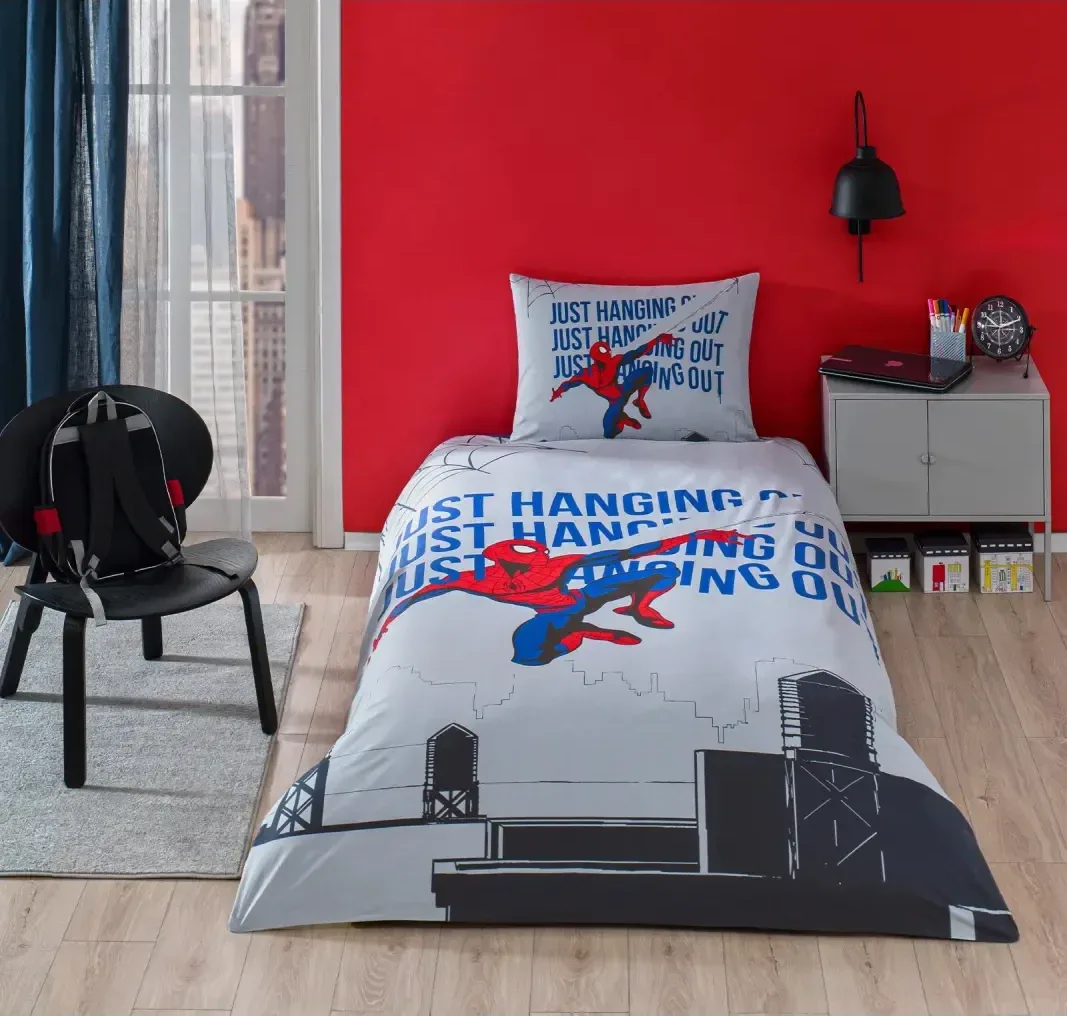 Özdilek Spiderman Blue Web Tek Kişilik Lisanslı Lastikli Çocuk Nevresim Takımı - görsel 4
