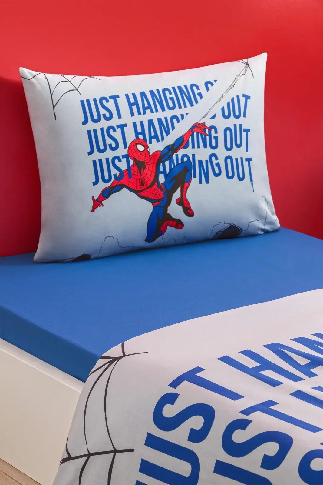 Özdilek Spiderman Blue Web Tek Kişilik Lisanslı Lastikli Çocuk Nevresim Takımı - görsel 3