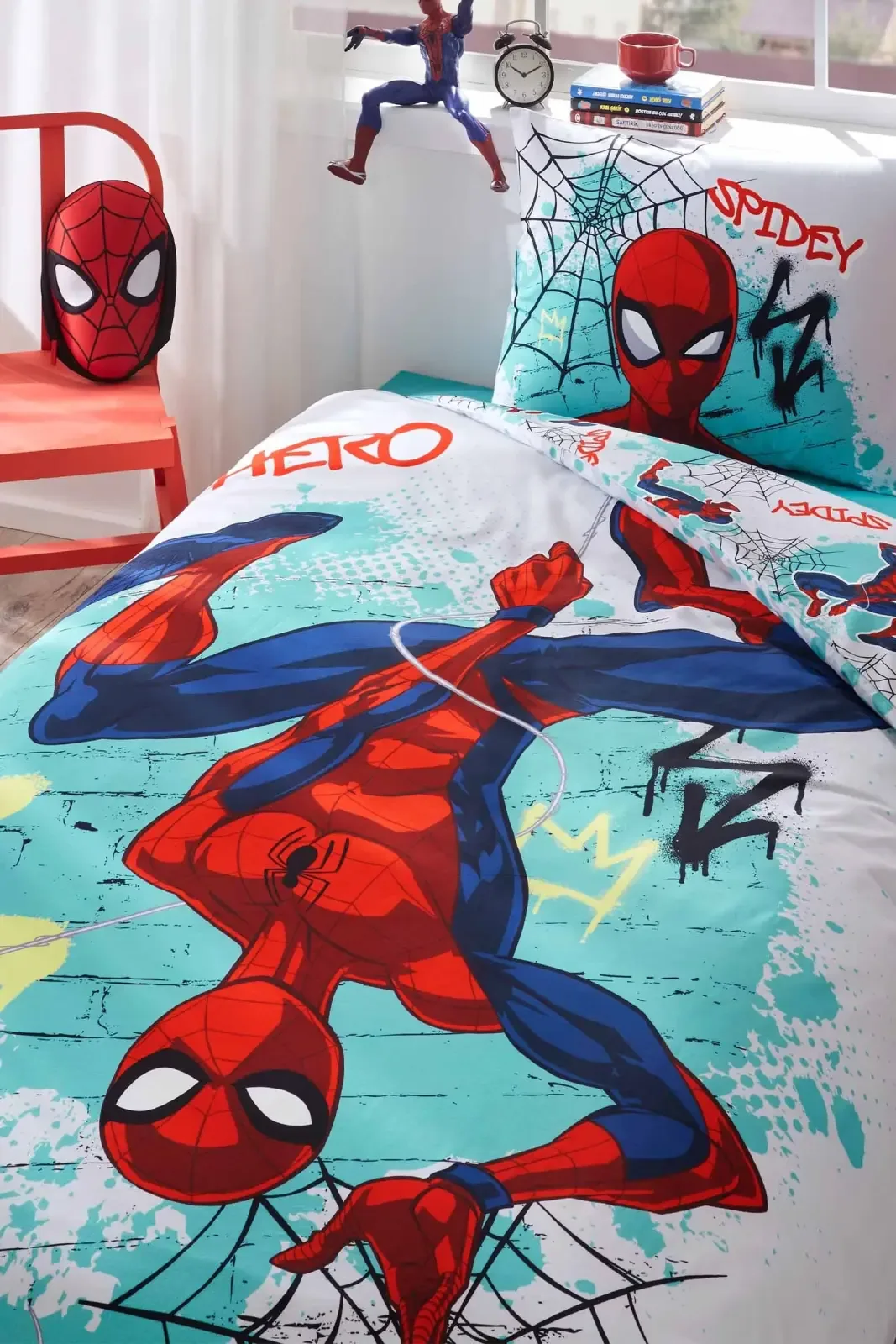 Özdilek Spiderman Spidey Hero Tek Kişilik Lisanslı Lastikli Çarşaf Çocuk Nevresim Takımı - görsel 2