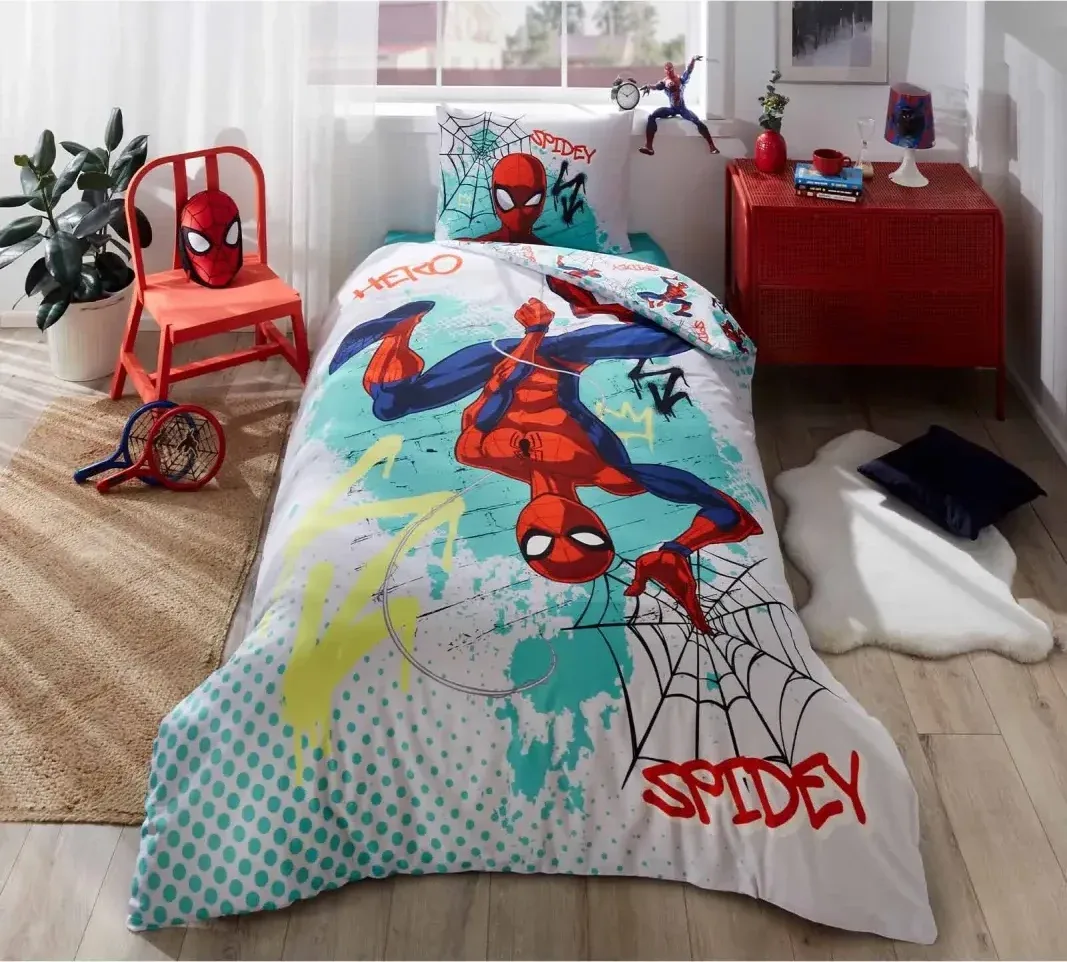 Özdilek Spiderman Spidey Hero Tek Kişilik Lisanslı Lastikli Çarşaf Çocuk Nevresim Takımı - görsel 3