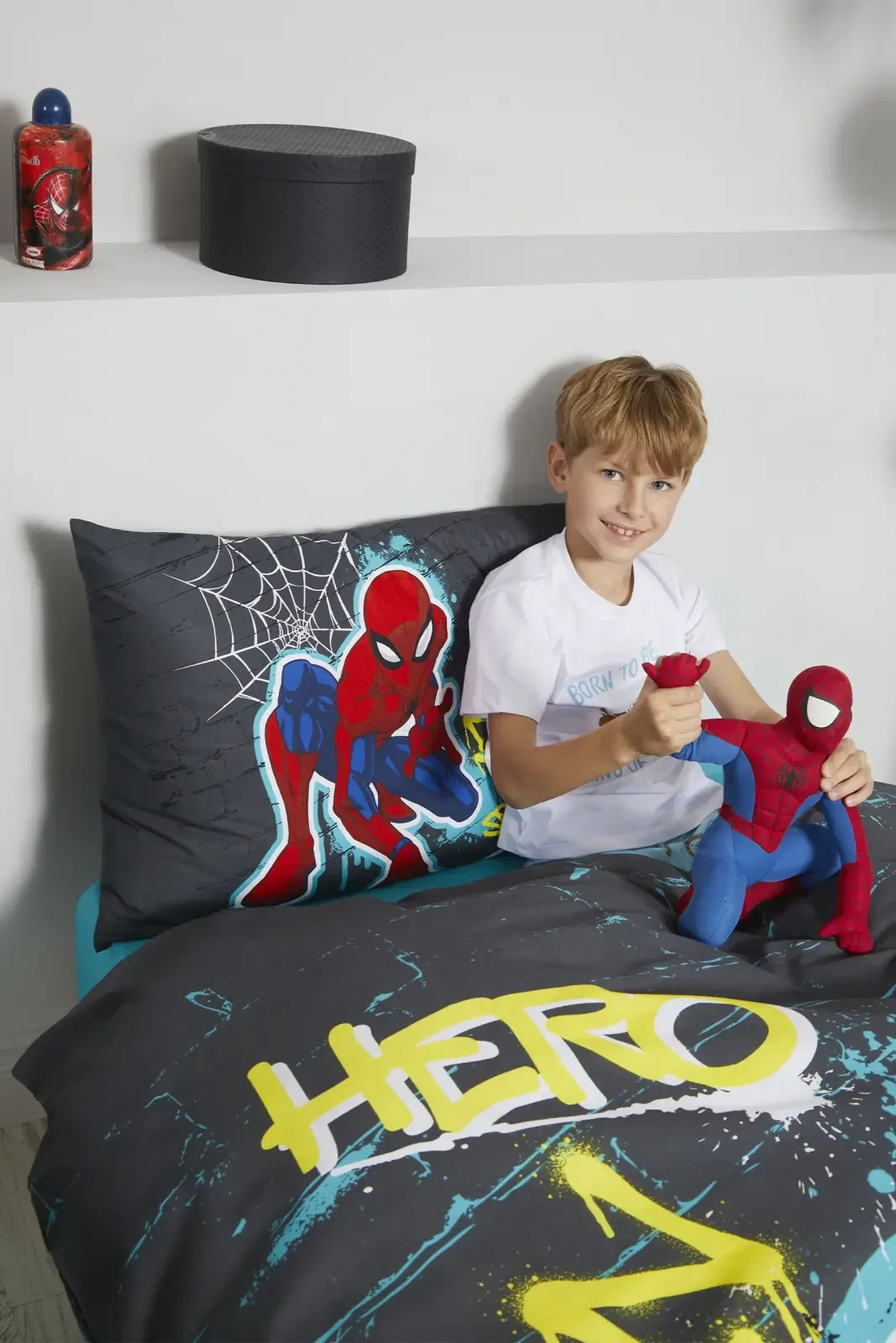 Özdilek Spiderman Street Tek Kişilik Lisanslı Lastikli Çarşaf Çocuk Nevresim Takımı - görsel 2