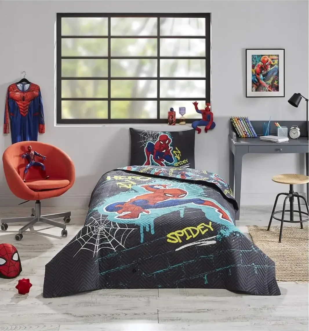 Özdilek Spiderman Street Tek Kişilik Lisanslı Lastikli Çarşaf Kapitone Çocuk Nevresim Takımı - görsel 4