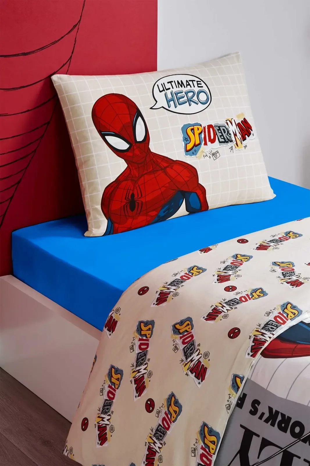 Özdilek Spiderman Web Slinger Tek Kişilik Lisanslı Lastikli Çocuk Nevresim Takımı - görsel 3
