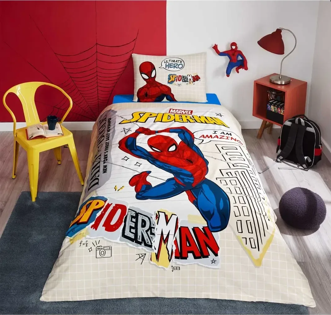 Özdilek Spiderman Web Slinger Tek Kişilik Lisanslı Lastikli Çocuk Nevresim Takımı - görsel 4