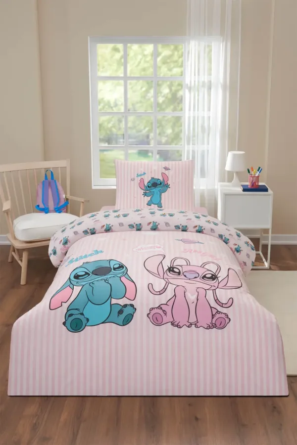 Özdilek Stitch Galaxy Tek Kişilik Disney Lisanslı Lastikli Çocuk Nevresim Takımı