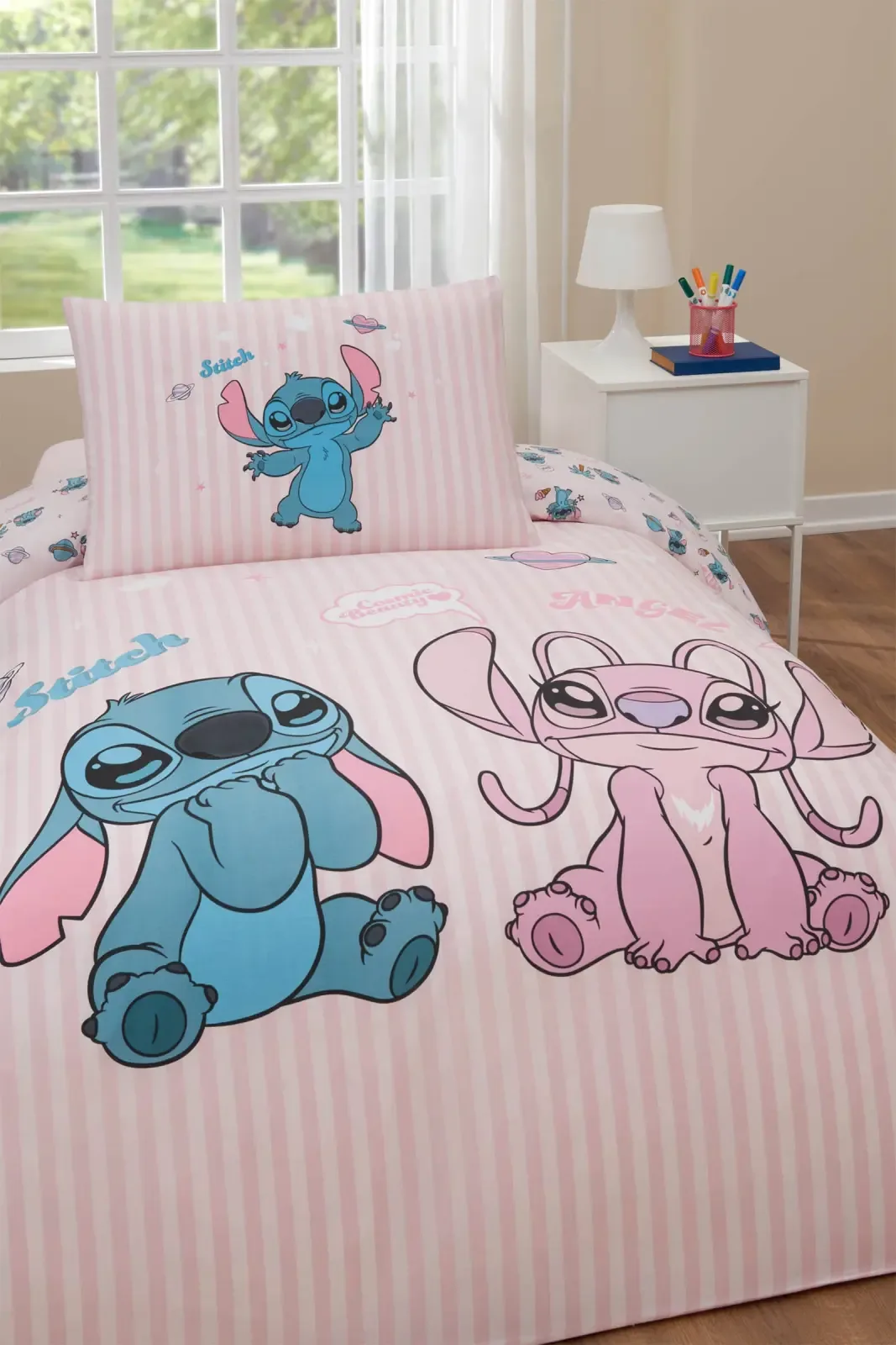 Özdilek Stitch Galaxy Tek Kişilik Disney Lisanslı Lastikli Çocuk Nevresim Takımı - görsel 2