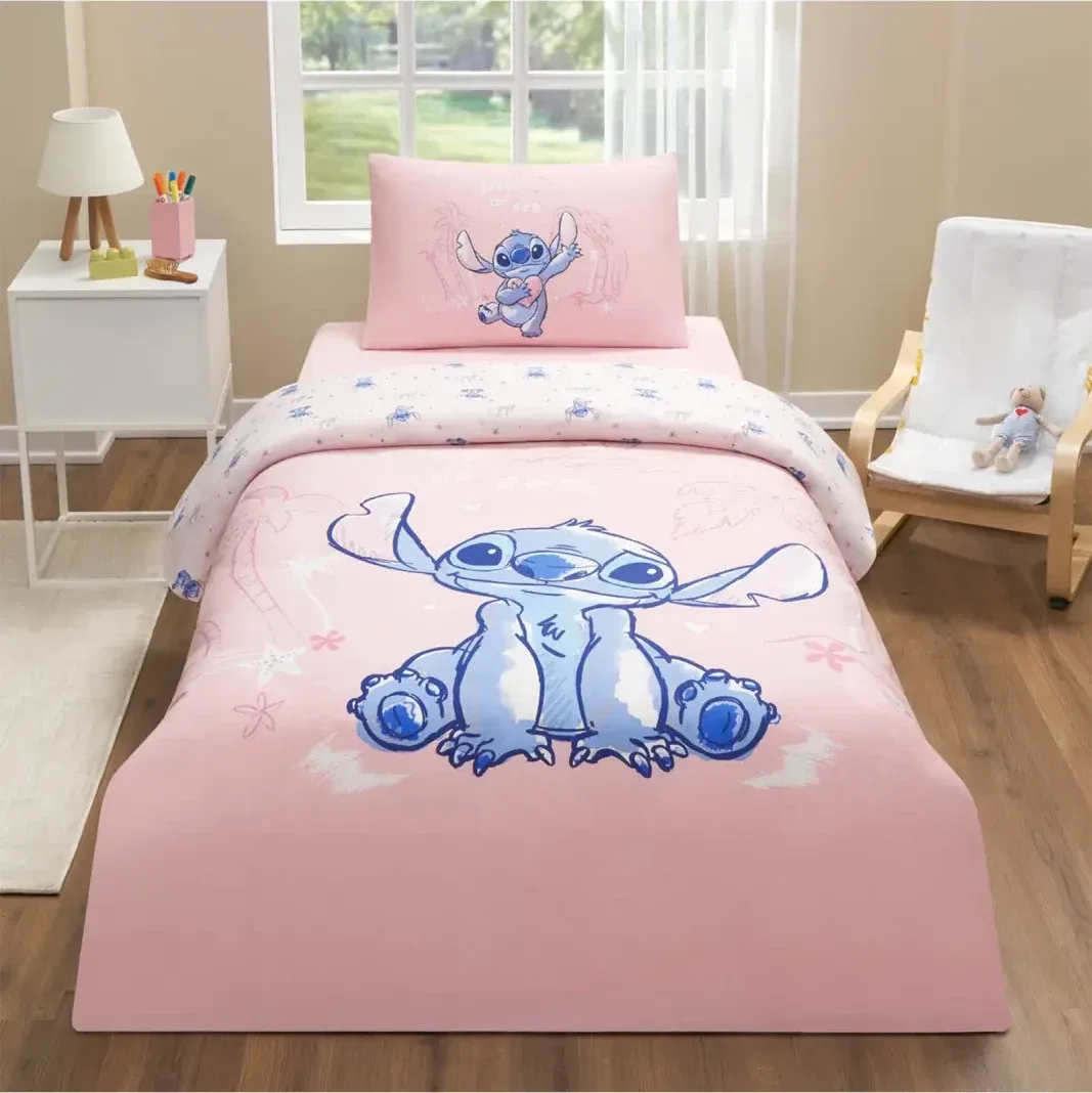 Özdilek Stitch Love Tek Kişilik Disney Lisanslı Lastikli Çocuk Nevresim Takımı - görsel 4