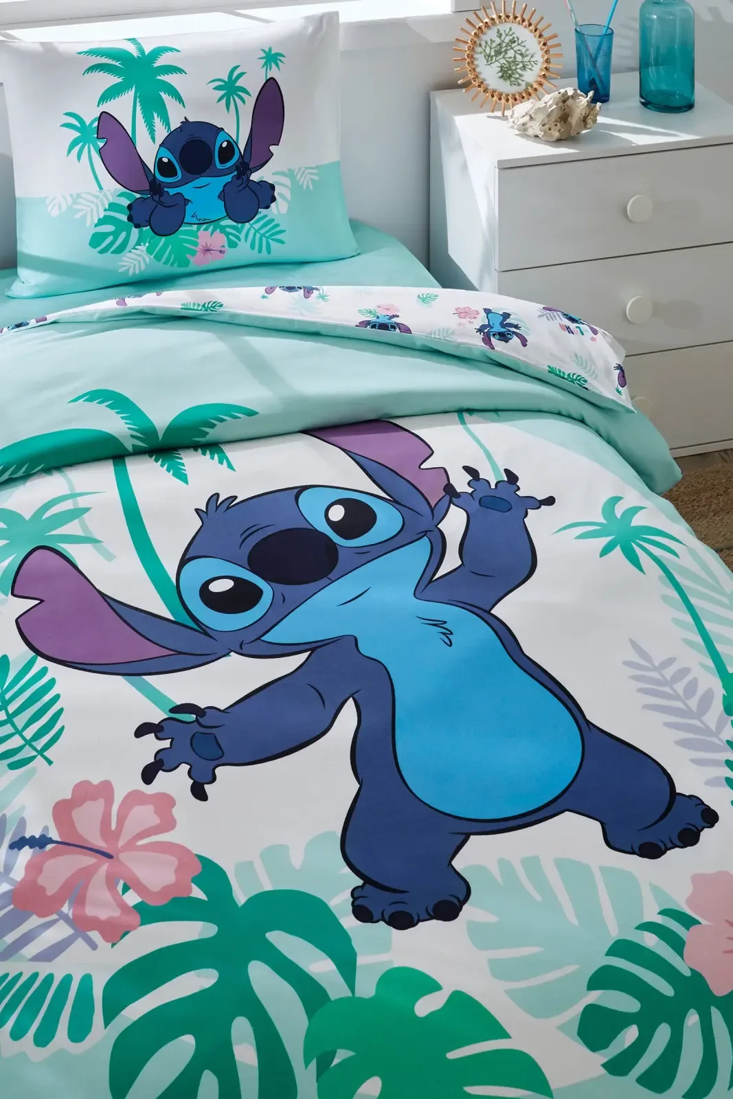 Özdilek Stitch Summer Tek Kişilik Disney Lisanslı Lastikli Çarşaf Çocuk Nevresim Takımı - görsel 2