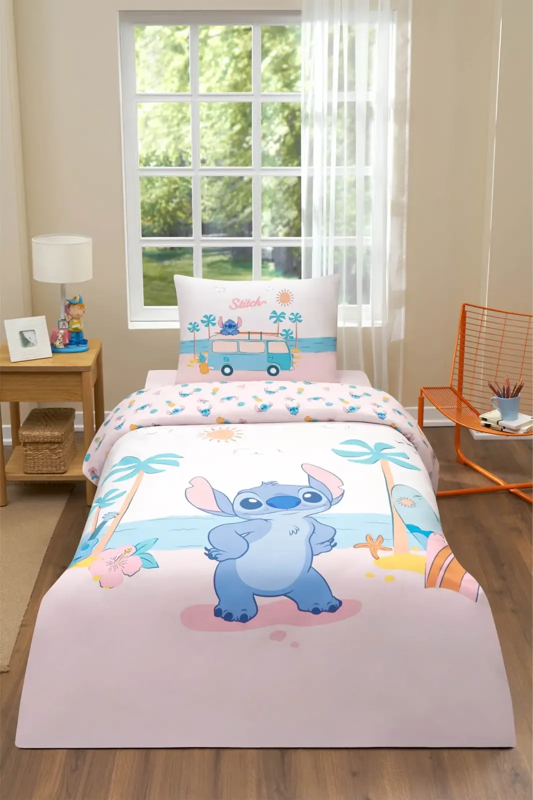 Özdilek Stitch Tropic Tek Kişilik Disney Lisanslı Lastikli Çocuk Nevresim Takımı