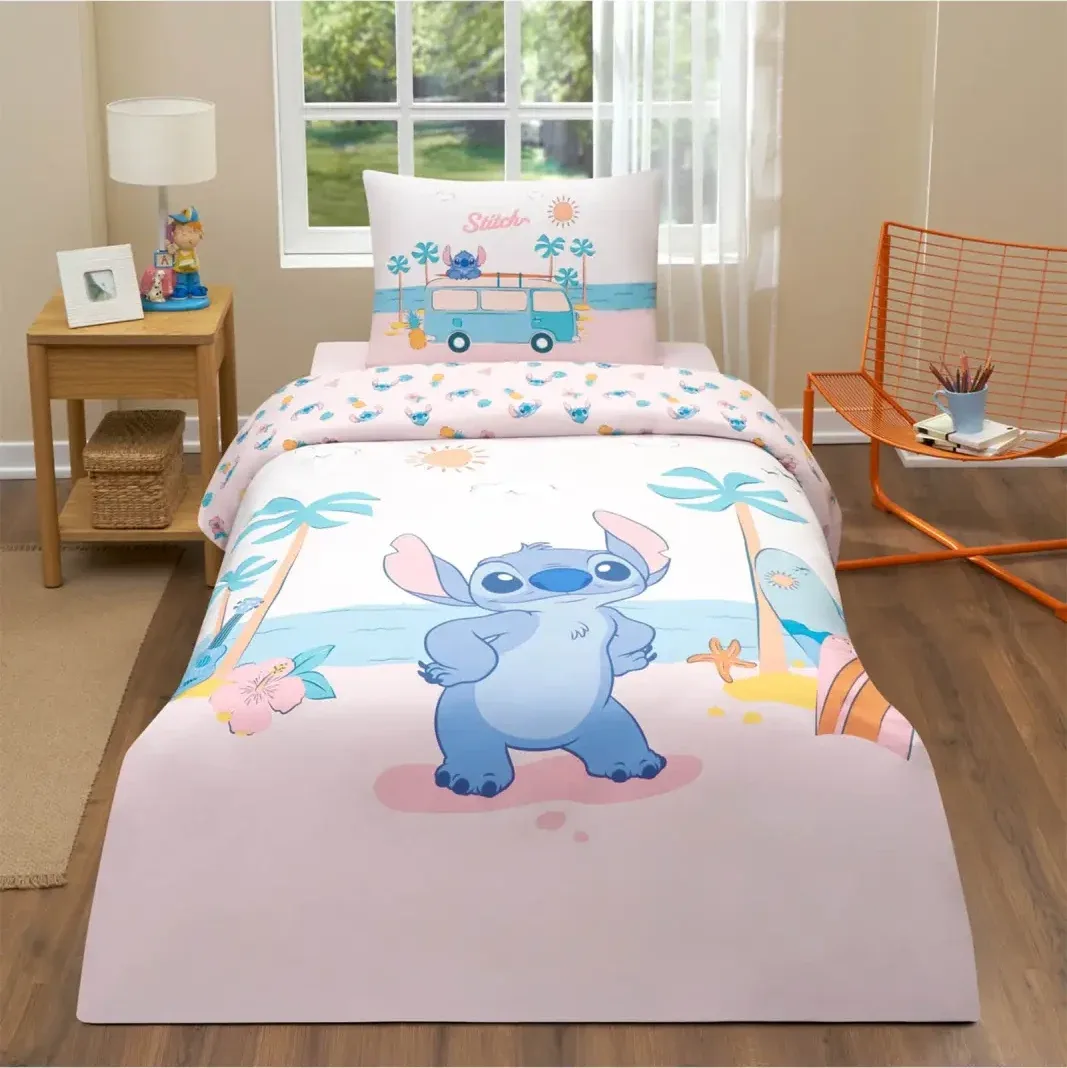 Özdilek Stitch Tropic Tek Kişilik Disney Lisanslı Lastikli Çocuk Nevresim Takımı - görsel 4