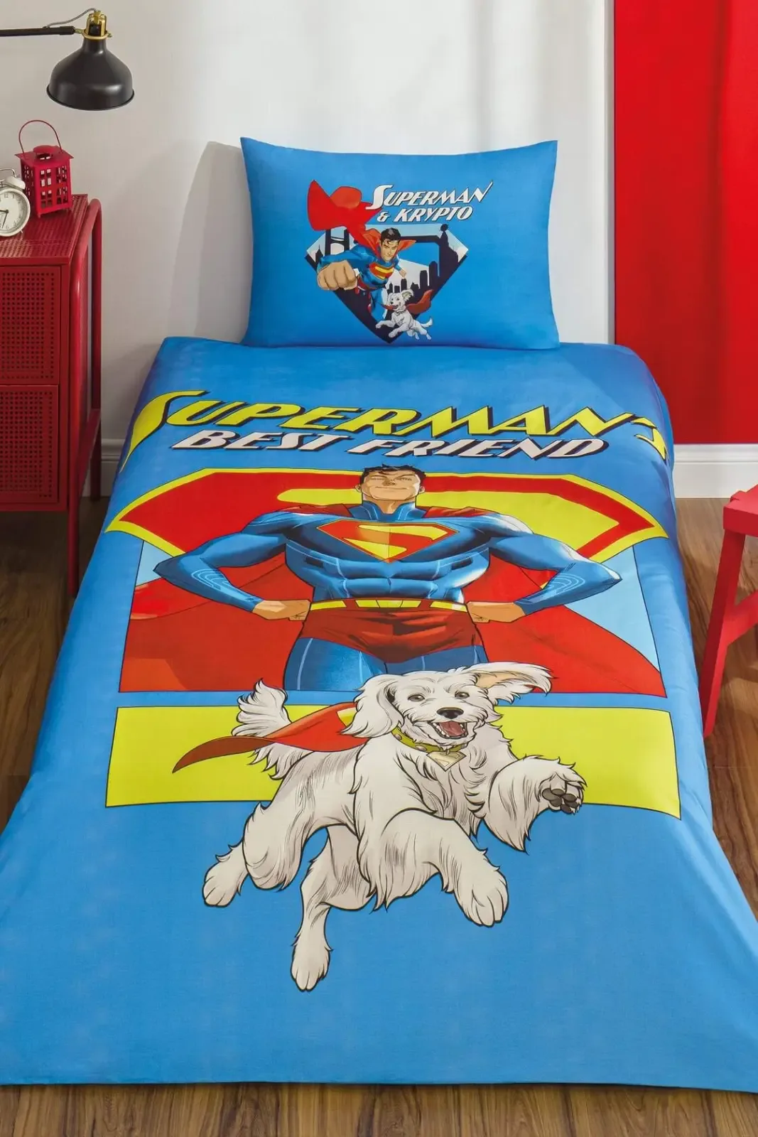 Özdilek Superman Best Friend Tek Kişilik Lisanslı Lastikli Çarşaf Çocuk Nevresim Takımı - görsel 4
