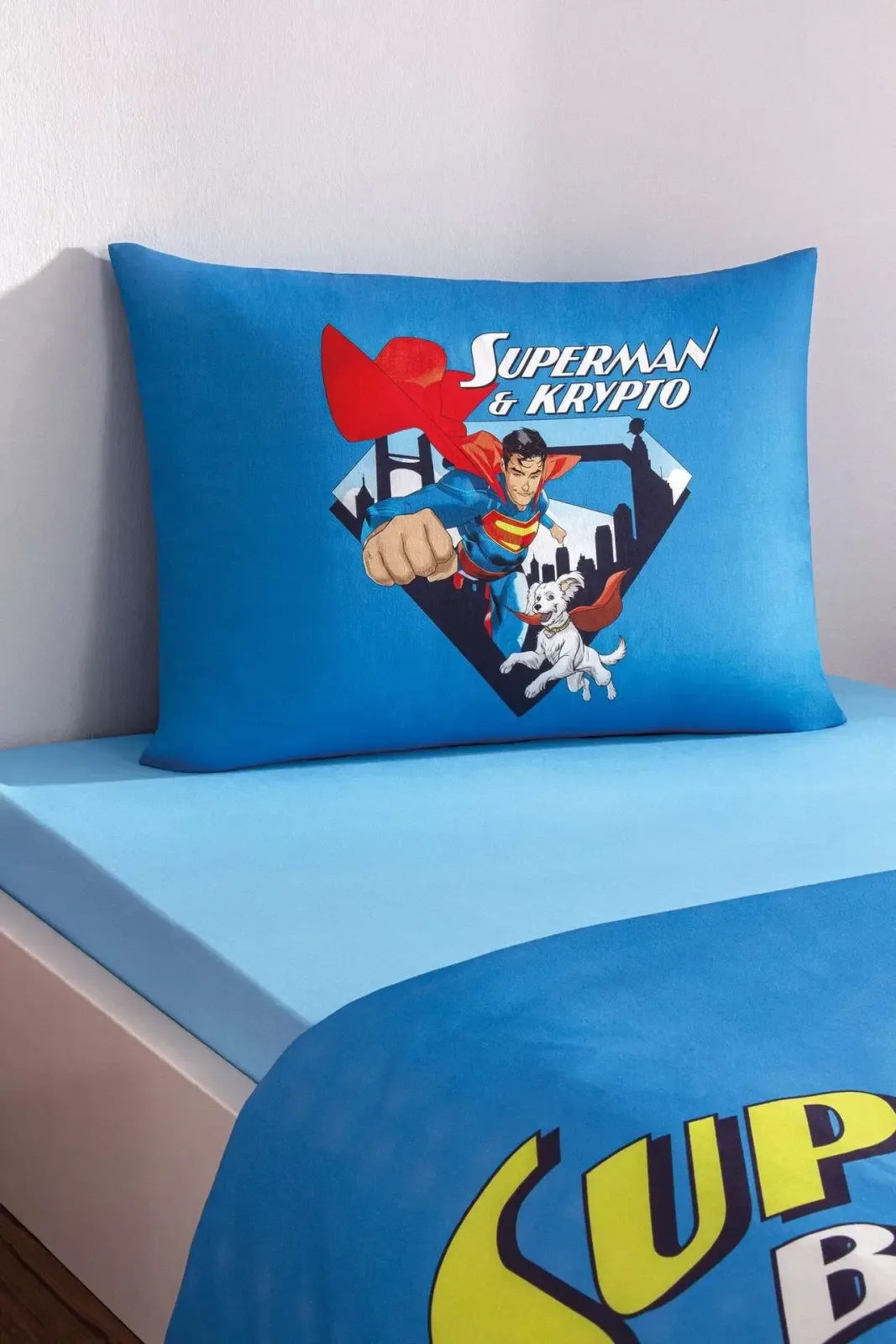 Özdilek Superman Best Friend Tek Kişilik Lisanslı Lastikli Çarşaf Çocuk Nevresim Takımı - görsel 3