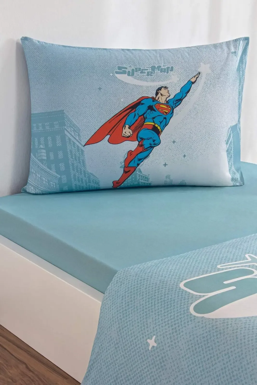 Özdilek Superman Hero Tek Kişilik Lisanslı Lastikli Çarşaf Çocuk Nevresim Takımı - görsel 3