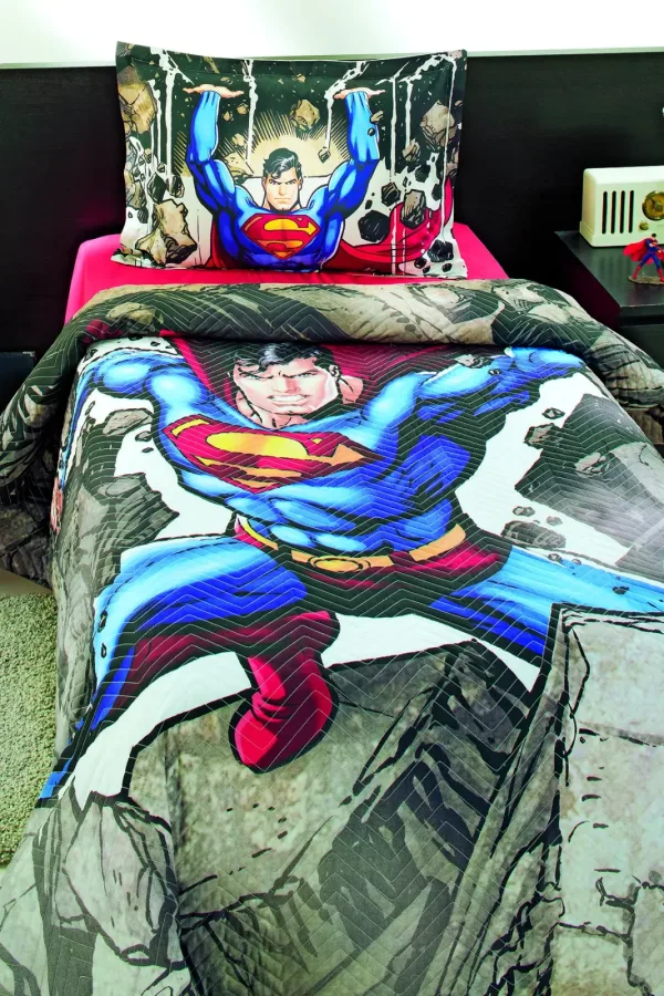 Özdilek Superman Stone Tek Kişilik Lisanslı Kapitone Çocuk Nevresim Takımı
