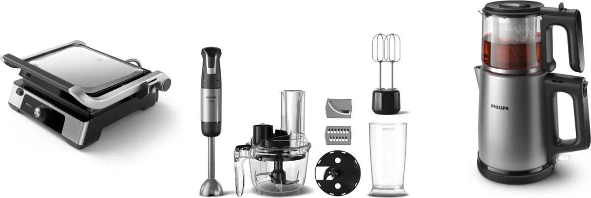 Philips BXA0029/00 Tost Makinesi + El Blenderi + Çay Makinesi Hediyeli Paket