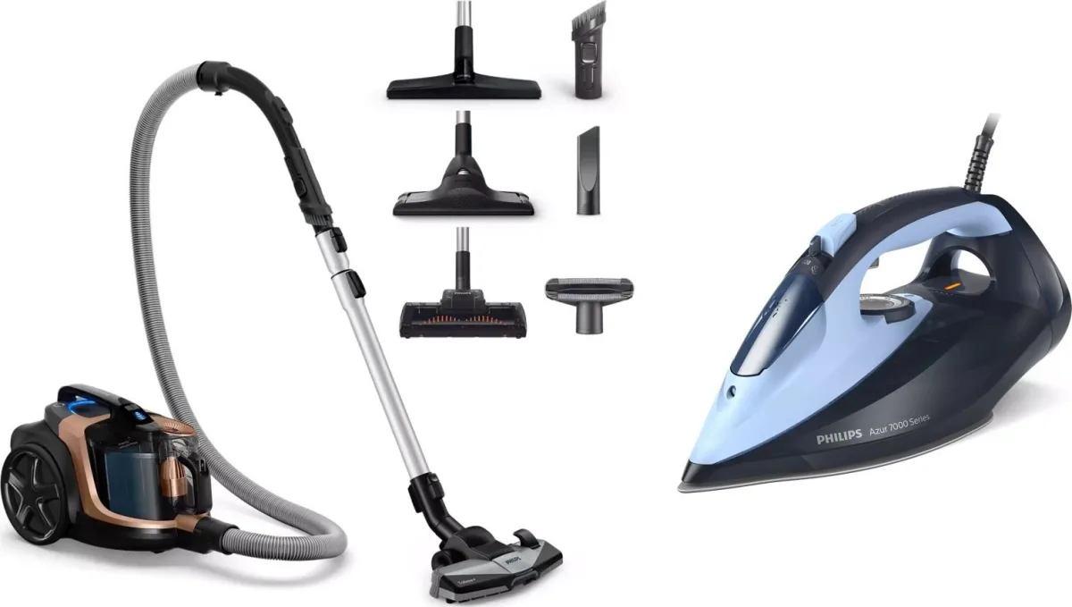 Philips BXA0124/00 Torbasız Süpürge + Buharlı Ütü Paketi