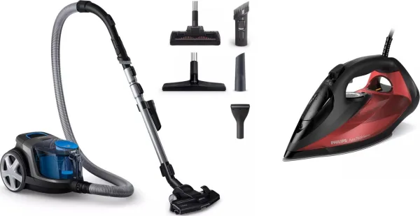 Philips FC9332/07 Torbasız Süpürge + DST7022/40 Buharlı Ütü Paketi