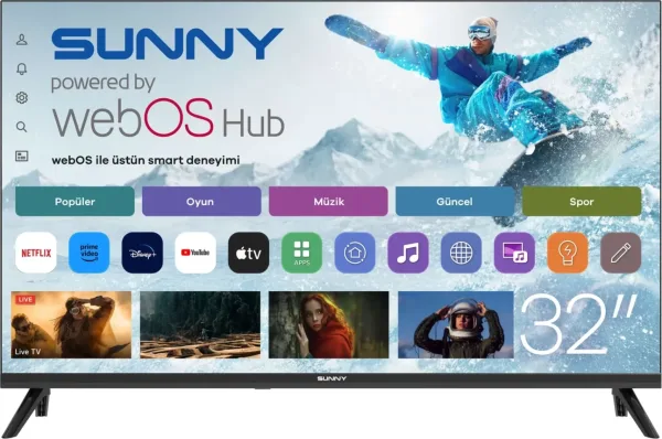 Sunny 32’’ 80 Ekran HD Ready webOS 2.0 Smart TV SN32HMLN