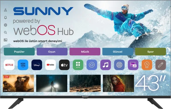 Sunny 43’’ FHD Frameless webOS 2.0 Smart TV SN43FMLN-W02S